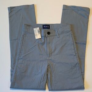 NWT The Children’s Place boys size 10 slim Light Gray Chinos